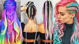 Amazing Braids Hairstyles Compilation & Transformations | Haircuts Hair Color  #138