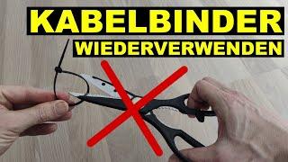 Kabelbinder öffnen ohne Schere (3 einfache Methoden)