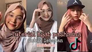 Tutorial hijab Pashmina kekinian Untuk lebaran 2022mudah dibentuk