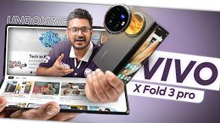 vivo X Fold3 Pro Unboxing in ಕನ್ನಡSanpdragon 8Gen 3, LTPO AMOLED, 5700mAh+100WBest Foldable Phone?