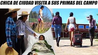 Chica fresade ciudad visita a sus primas de campo, y mira todo lo que paso.