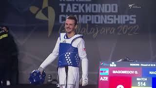 514 M-58kg R-32 NAGAEV Dmitriy ISR  vs  MAGOMEDOV Gashim AZE I Guadalajara 2022 WT Championships