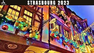 Christmas in Strasbourg 2023 Walking Tour 4K  The Best Christmas Markets in Europe 