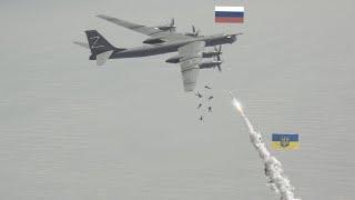 Minute to die! Crew of Russian Tu-95  Strategic heavy bomber trying to escape Ukrainian missiles.