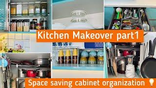 Small Modular Kitchen Organisation|Space saving kitchen organisation ideas