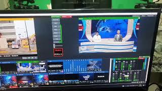 Live newscast Vmix 100% Chroma Key Virtual set
