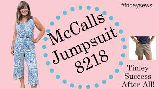 McCalls8218 Jumpsuit, Bag & Tinley Shorts Saved! #fridaysews 2Aug24