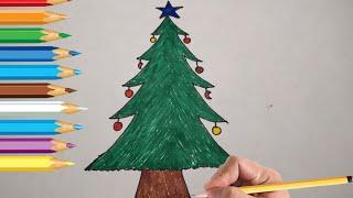 Bolalar uchun Archa rasm chizish| | Draw a juniper for kids  #chizish #draw #рисуем #drawin
