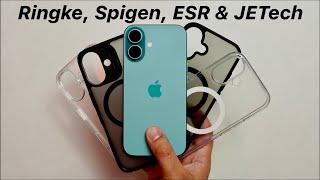 iPhone 16 Teal Color Unboxing + Spigen, Ringke, ESR & JETech Magsafe Clear Cases Review