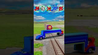 Angry Masha Train VS Big and Small McQueen Cars : Cringe Pixar cars! - BeamNG.drive