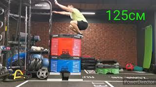 Прыжки в высоту на тумбу с двух ног 2 foot box jump 