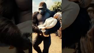 Gorilla Rescue: Journey to the Village #nature #animals #life #love #funny #trending #gorilla #happy