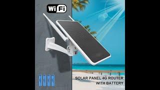 Outdoor Waterproof Multi-band 4G SIM Card Router WiFi with Solar Panel Built-in  Battery