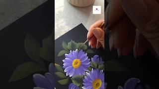 Mesmerizing purple flowers in onestroke #wocol #shorts