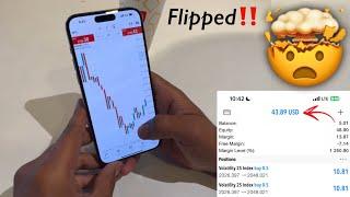 DERIV IN TROUBLE Vix flipping strategy leaked‼️ GROW SMALL ACCOUNTS $5 to $100 #deriv