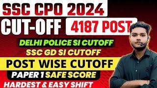 SSC CPO Expected Cut off 2024 | SSC CPO CUT OFF 2024 DETAIL ANALYSIS | SSC CPO ANSWER KEY 2024