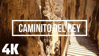 Dangerous trail in Spain - Caminito del Rey - Virtual Walking Tour 4K with Captions