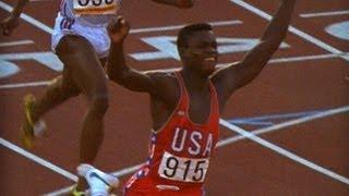 Carl Lewis Wins 100m, Relay and Long Jump Gold - Los Angeles 1984 Olympics