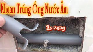 Amazing Tricks || How to handle when drilling into negative water pipes - Fixing PVC pipes yourself