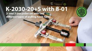 KUKKO K-2030-20+S (2- and 3-jaw puller set with two different pulling hooks)