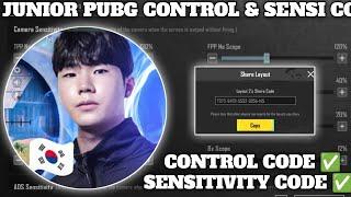 (2024) JUNIOR PUBG SENSITIVITY SETTINGS CODE 3.3/ JUNIOR PUBG CONTROL SETTINGS CODE 3.3/ 5 FINGER