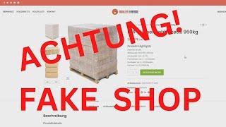 Fake Shop Holzbrikett - Achtung