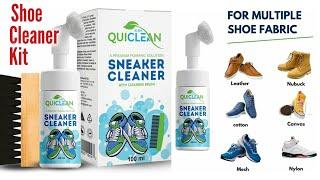 Quiclean Sneaker Cleaner Premium Foaming Solution with Silicon Bristle Brush | Cleaner #shoecleaner