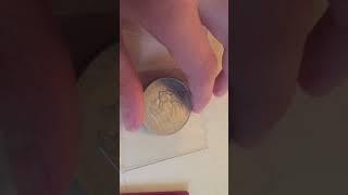 Old uk one crown coin the prince of wales and lady Diana