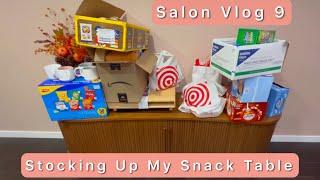 New Salon Vlog 9 | Stocking Up My Snack Table!!!