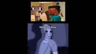 Minecraft Then Vs Now #Jenny  #herobrine  #minecraft 