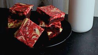 Rich, Fudgy Red Velvet Brownies with Creamy Cheesecake Swirl