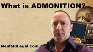 What is Admonition? [legal terminology explained]