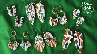 Fall Inspired Stained Glass Polymer Clay Earrings DIY