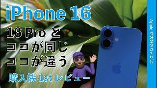 【コスパ度UP】新型 iPhone 16購入機1stレビュー！16 Pro同等や15 Pro超え機能多数：Proとココが違うココは同じ・屋外撮影も