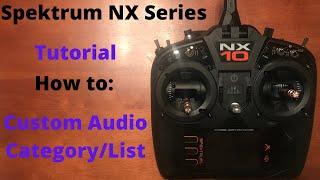 Spektrum NX Setup: Custom Audio Category / List (NX6/NX8/NX10)