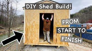 HOW TO Build A 10X16 Storage Shed! Every step you need! Full Build!