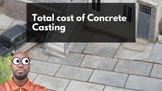 Total Material and Labour cost of concrete floor slabs - Half plot in Ghana 