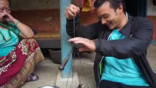 Fishing in the Himalayan Giant River | Hooking the Snow Trout️| Traditional way of fishing in Nepal