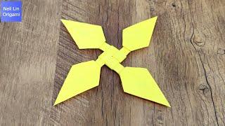 【Neil Lin】 How To Make a Paper Shuriken(Ninja Star) / Easy Origami tutorial~