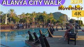 alanya city center november 2024 alanya saray street !alanya antalya turkey holiday turkey travel 4k