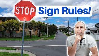 Stop Sign Rules Australia (Driving Test)