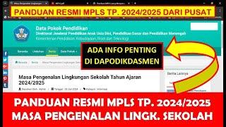 PANDUAN RESMI MPLS TP 2024-2025 MASA PENGENALAN LINGKUNGAN SEKOLAH