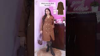 winter wear haul ️ top 3 long coats for women #shorts #short #fyp #winter #haul #coat #dress #2024