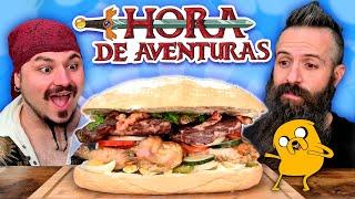 El Sándwich PERFECTO de HORA DE AVENTURA si JOE se lo COME me como CHILES PICANTES  | Pirata vs Joe