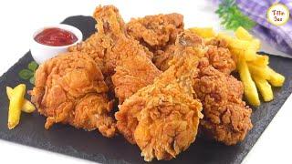 KFC style Fried Chicken Recipe by Tiffin Box | Kentucky Fried Chicken, Spicy Crispy chicken fry