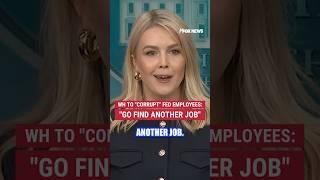 White House to "corrupt" federal employees: "Go find another job" #foxnews #shorts #karolineleavitt