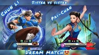 Chun Li vs Pai Chan sister vs sister KOF ALLSTAR VIRTUA FIGHTERS Dream Match Season 13