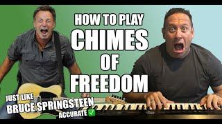  Learn To Play Piano | Chimes Of Freedom Bruce Springsteen 1988 | Accurate Lesson | Correct Sheets