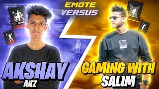 Gaming With Salim Vs Akshay Akz Legendary Emotes Collection War  Free Fire Rare Emotes Collections