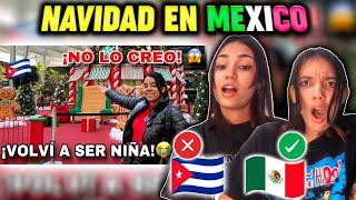 CUBANAS REACCIONAN a LA NAVIDAD en MEXICO **NUNCA VIMOS ALGO ASI**